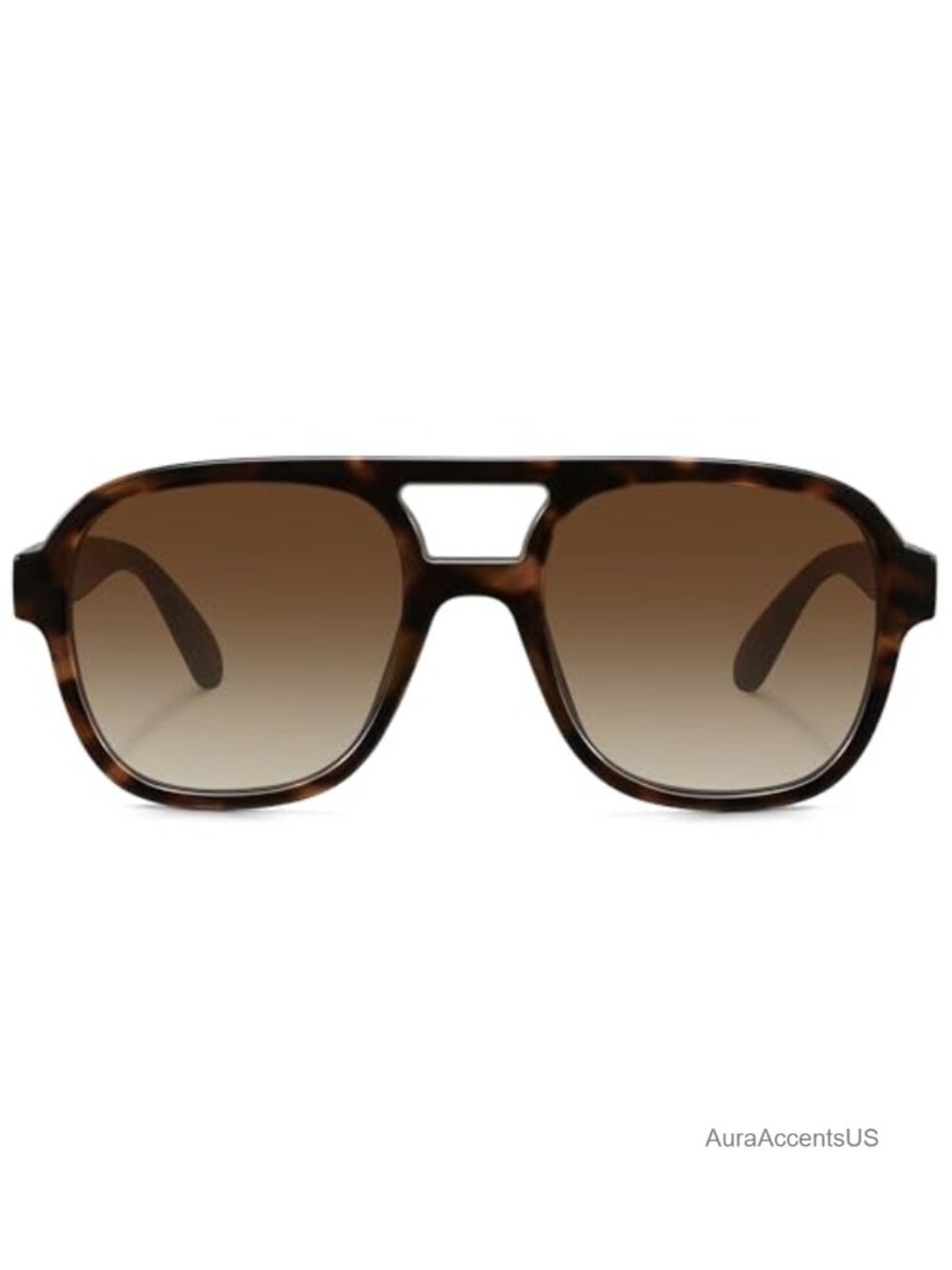 Oversized Retro Aviator Sunglasses Square Double Bridge UV400 Full Frame